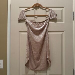 Forever 21 Cream Velvet Dress